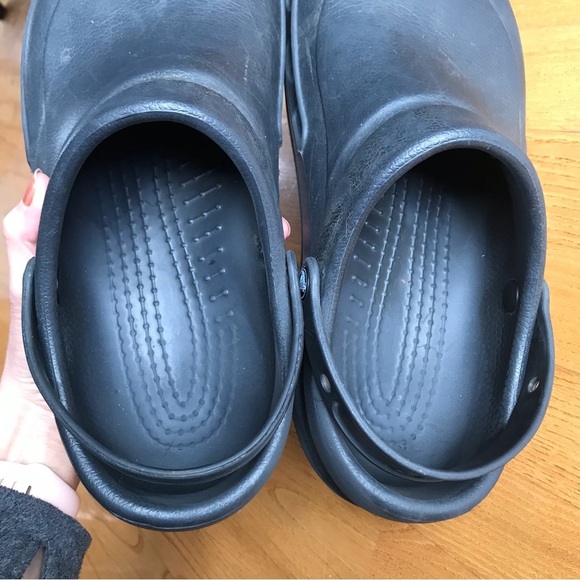 Crocs clogs shoes Bistro Work SLIP RESISTANT BLACK crocodile slides Mens size 11